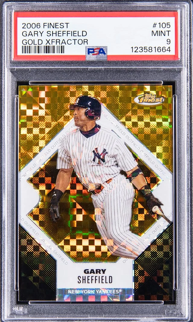 2006 Topps Finest Gary Sheffield Gold Xfractor #105 card image