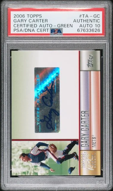 2006 Topps Gary Carter Certified Autographs Green #TA-GC card image