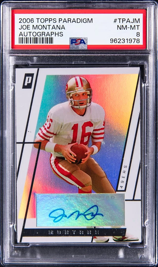 2006 Topps Joe Montana Paradigm Autograph #TPA-JM card image