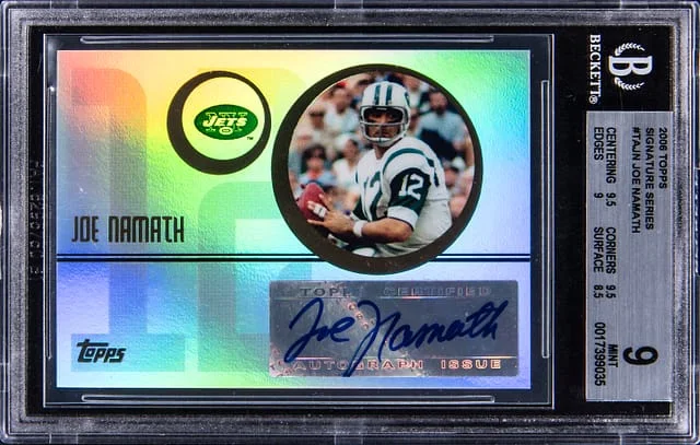 2006 Topps Joe Namath Signature Series #TA-JN card image