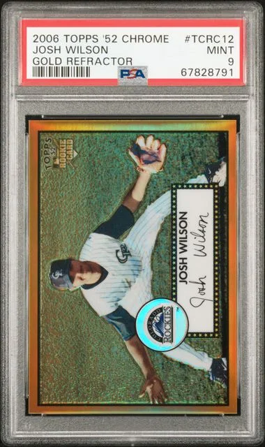 2006 Topps Josh Wilson 1952 Chrome' Gold Refractor #TCRC12 card image