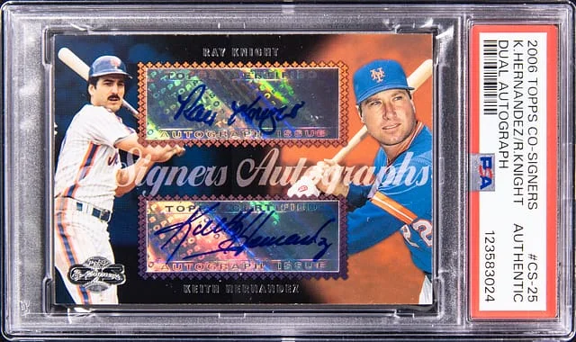 2006 Topps Keith Hernadez, Ray Knight Dual Co-Signers Dual Autograph #CS-25 card image