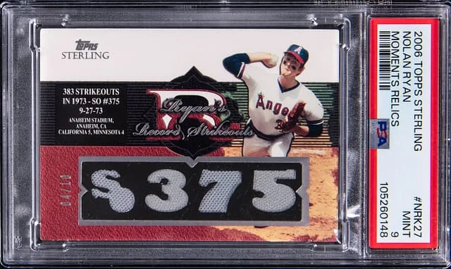 2006 Topps Sterling Nolan Ryan Game-Used Moments Relics #NR-K27 card image