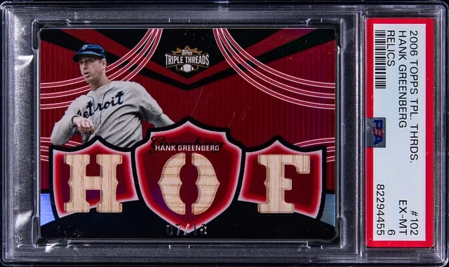 2006 Topps Triple Threads Hank Greenberg Relics #102 card image