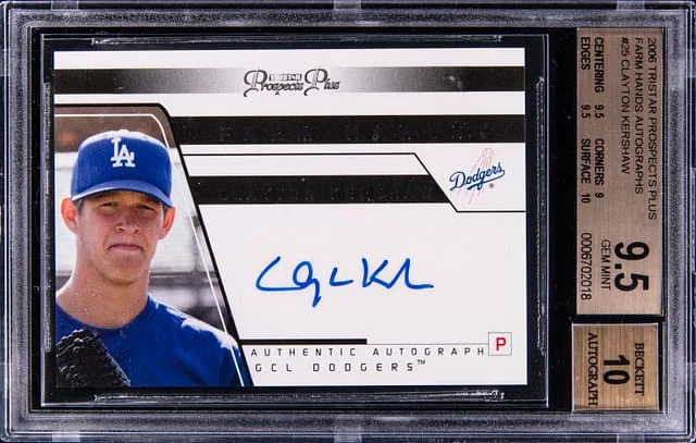 2006 Tristar Prospect Plus Farm Hands Autograph Clayton Kershaw #25 card image