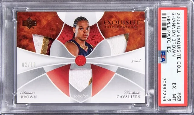 2006 UD Exquisite Collection Triple Patches Shannon Brown Triple #SB card image