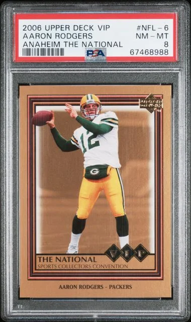 2006 Upper Deck Aaron Rodgers VIP Anaheim The National #NFL-6 card image