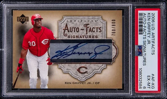 2006 Upper Deck Artifacts Ken Griffey Jr. Auto-Facts Signatures #AF-KG card image