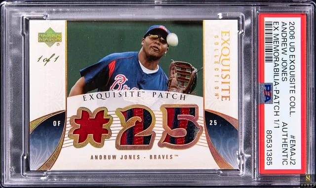 2006 Upper Deck Exquisite Collection Andruw Jones Exquisite Memorabilia Patch #EMAJ2 card image