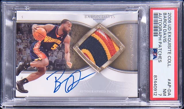 2006 Upper Deck Exquisite Collection Baron Davis Autograph Patches #AP-DA card image