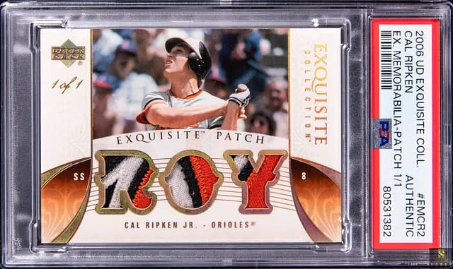 2006 Upper Deck Exquisite Collection Exquisite Memorabilia Patch#EMCR2 Cal Ripken Jr. #no-number card image