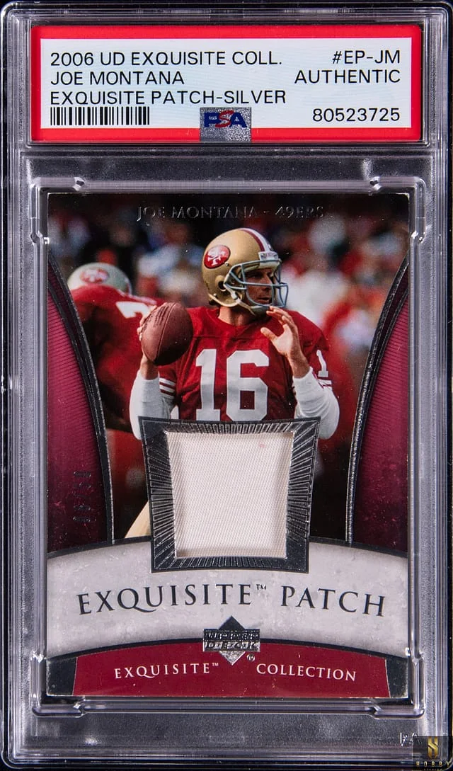 2006 Upper Deck Exquisite Collection Joe Montana Exquisite Patch Silver #EP-JM card image