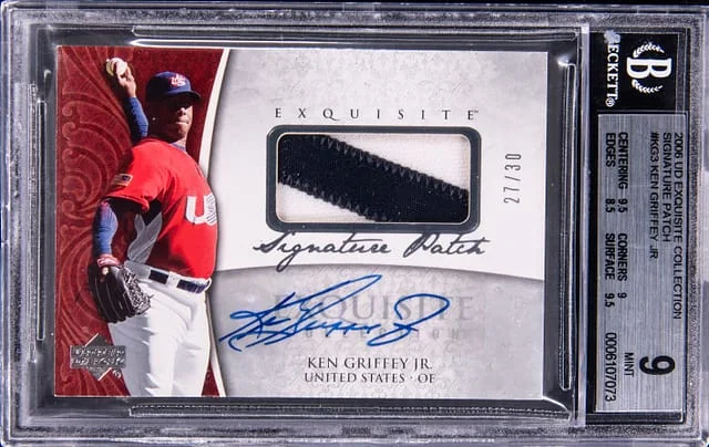 2006 Upper Deck Exquisite Collection Ken Griffey Jr. Signature Patch #KG3 card image