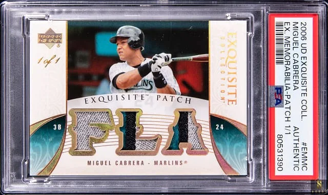 2006 Upper Deck Exquisite Collection Miguel Cabrera Exquisite Memorabilia Patch #EMMC card image
