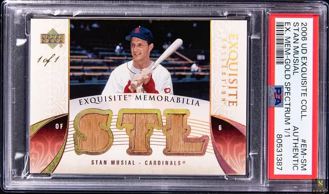 2006 Upper Deck Exquisite Collection Stan Musial Exquisite Memorabilia Gold Spectrum #EM-SM card image