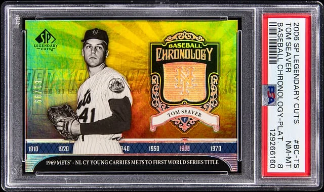 2006 Upper Deck SP Legendary Cuts Baseball Tom Seaver Chronology Platinum #BC-TS card image