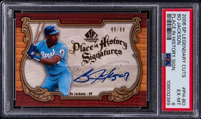 2006 Upper Deck SP Legendary Cuts Bo Jackson Place in History Signatures #PH-BO card image