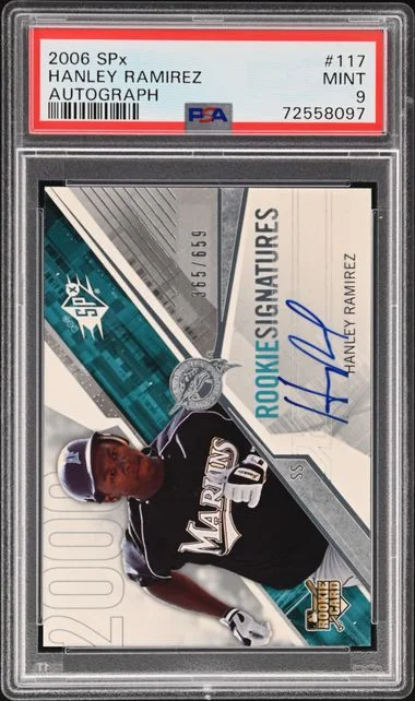2006 Upper Deck SPx Hanley Ramirez Autograph #117 card image