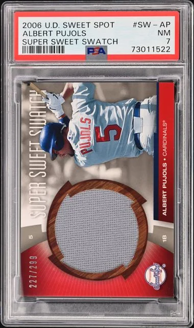 2006 Upper Deck Sweet Spot Albert Pujols Game-Used Super Sweet Swatch #SW-AP card image