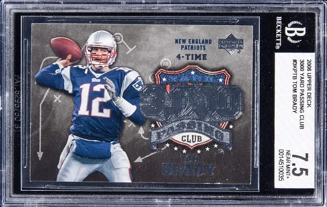 2006 Upper Deck Tom Brady 3000 Yard Passing Club #3KPTB card image