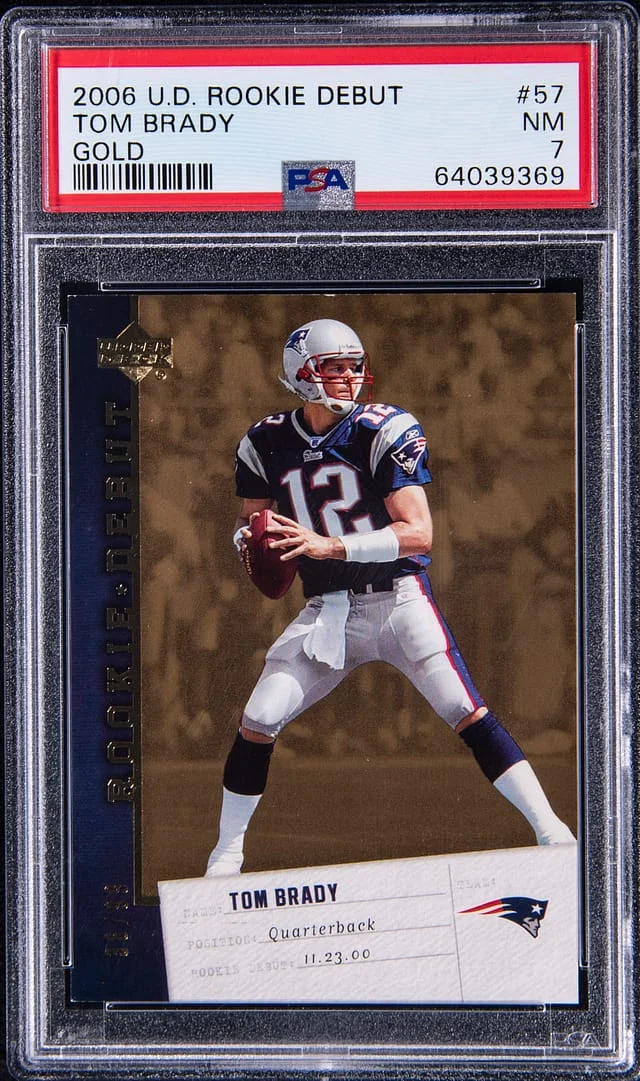 2006 Upper Deck Tom Brady Debut Gold #57 card image