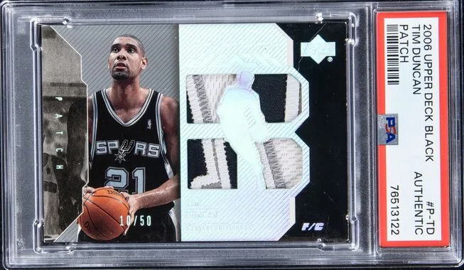2006 Upper Deck UD Black Patch P-Td Tim Duncan #no-number card image