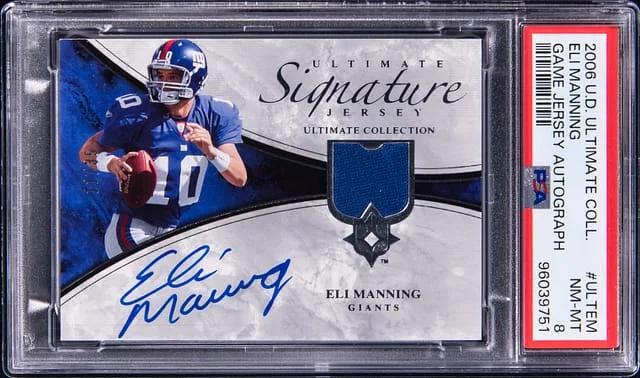 2006 Upper Deck Ultimate Collection Eli Manning Game Jersey Autograph #ULT-EM card image