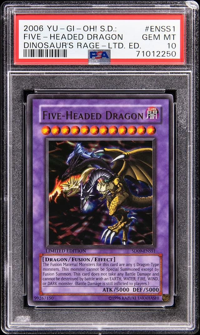 2006 Yu-Gi-Oh! Structure Deck Dinosaur's Rage - Limited Edition Five-Headed Dragon #SD09-ENSS1 card image