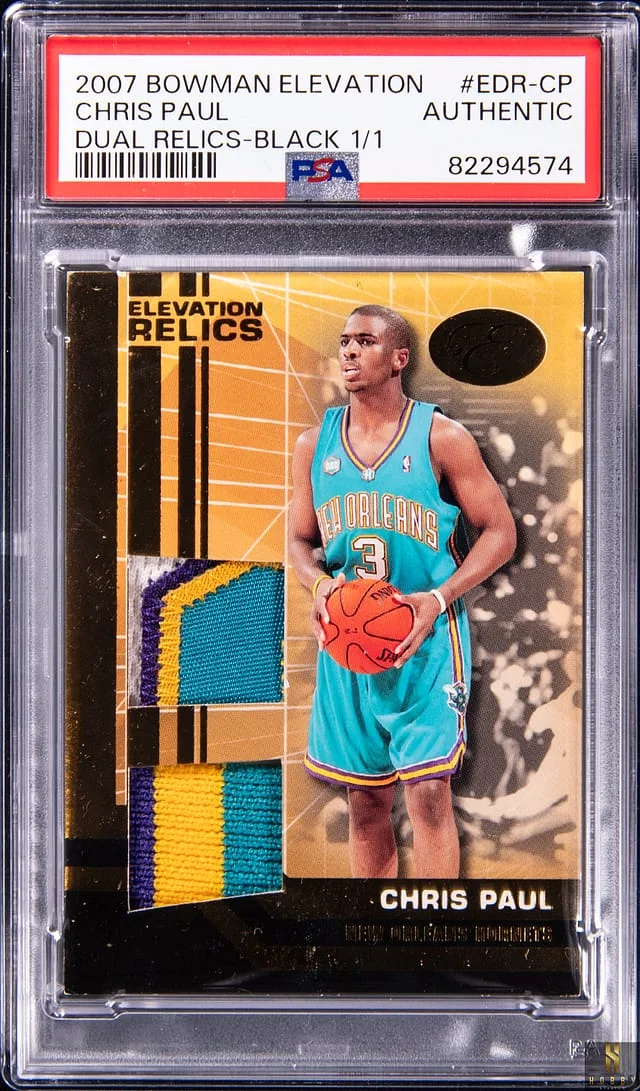 2007-08 Bowman Chris Paul Elevation Dual Relics Black #EDR-CP card image