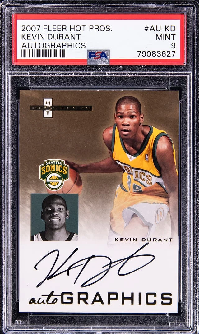 2007-08 Fleer Hot Prospects Kevin Durant Autographics #AU-KD card image