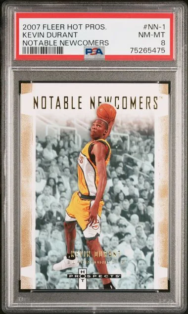 2007-08 Fleer Hot Prospects Kevin Durant Notable Newcomers #NN-1 card image