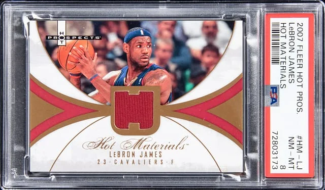 2007-08 Fleer Hot Prospects LeBron James Hot Materials #HM-LJ card image