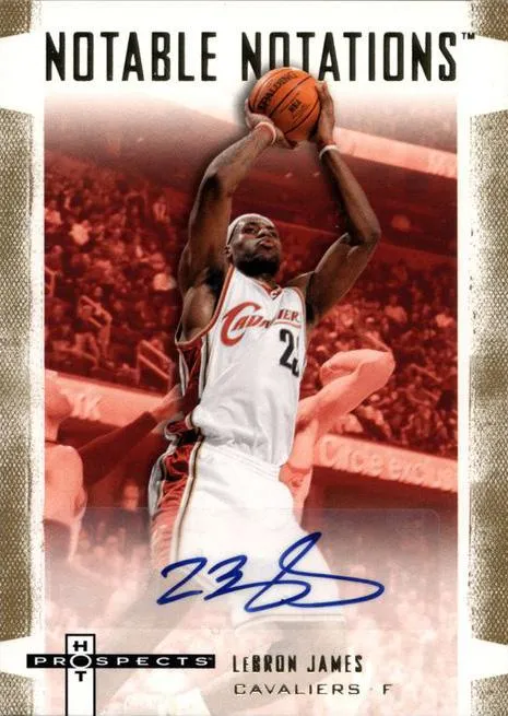 2007-08 Fleer Hot Prospects Lebron James Notable Notations #NN-LJ card image