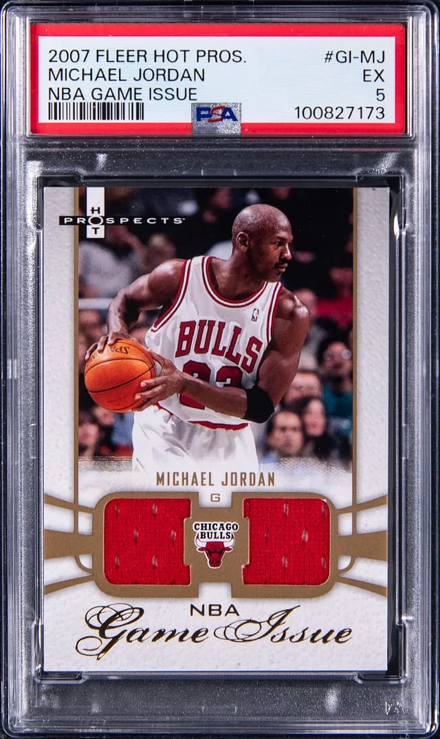 2007-08 Fleer Hot Prospects Michael Jordan Game-Used NBA Game Issue #GI-MJ card image