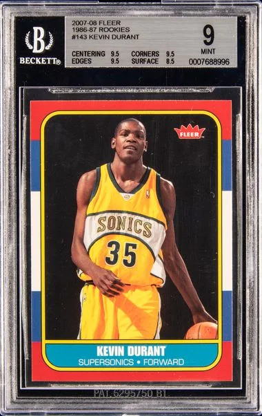 2007-08 Fleer Kevin Durant 86 Retro Rookies #143 card image