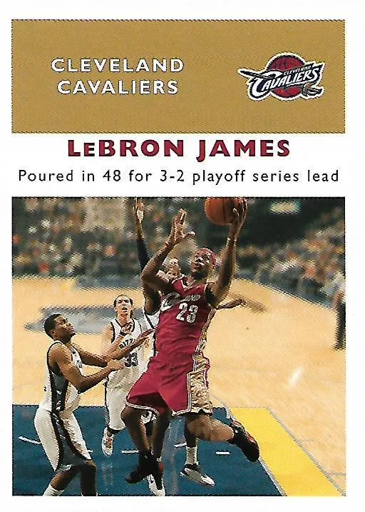 2007-08 Fleer Lebron James 61-62 Retro #61R-25 card image