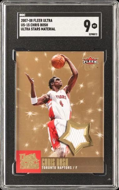 2007-08 Fleer Ultra Chris Bosh Ultra Stars Material #Us-15 card image