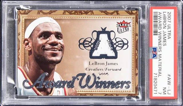 2007-08 Fleer Ultra LeBron James Award Winners Materials #AW-LJ card image
