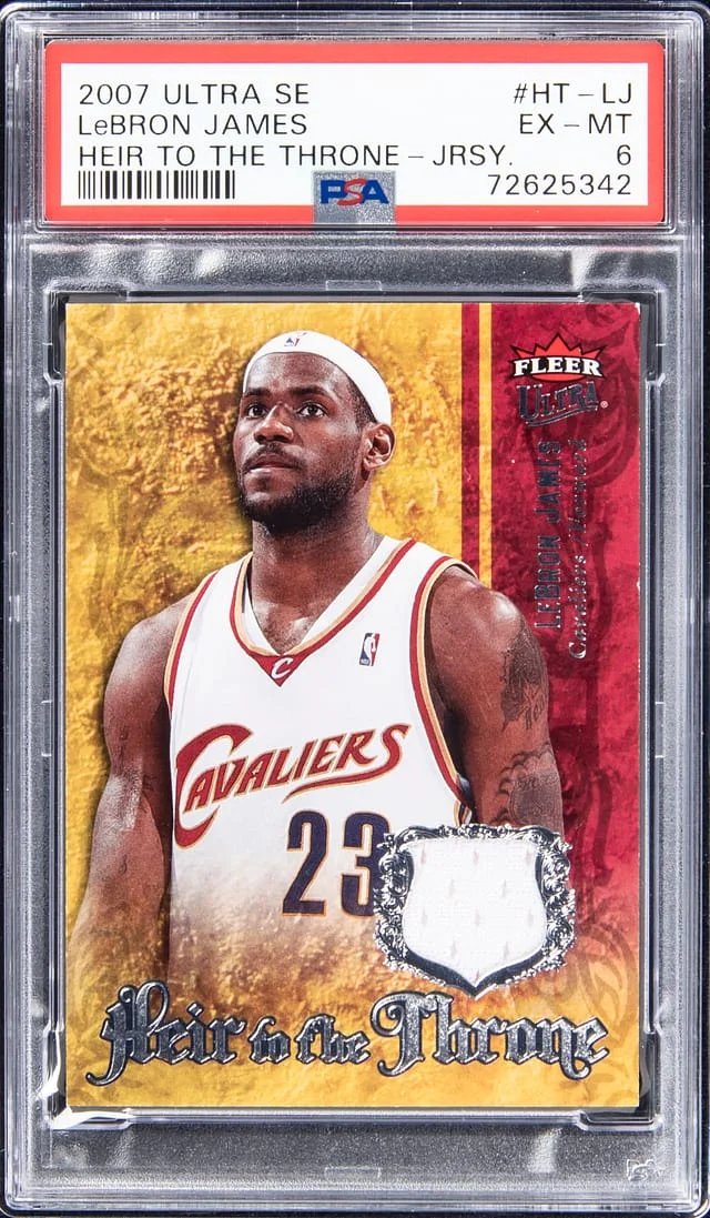 2007-08 Fleer Ultra LeBron James SE Heir To The Throne Jersey #HT-LJ card image