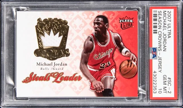 2007-08 Fleer Ultra Michael Jordan Season Crowns Jersey #SC-2 card image