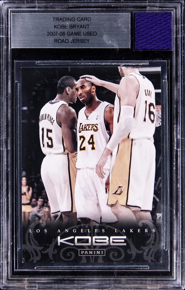 2007-08 Game-Used Trading Card Road Jersey Kobe Bryant #195 card image