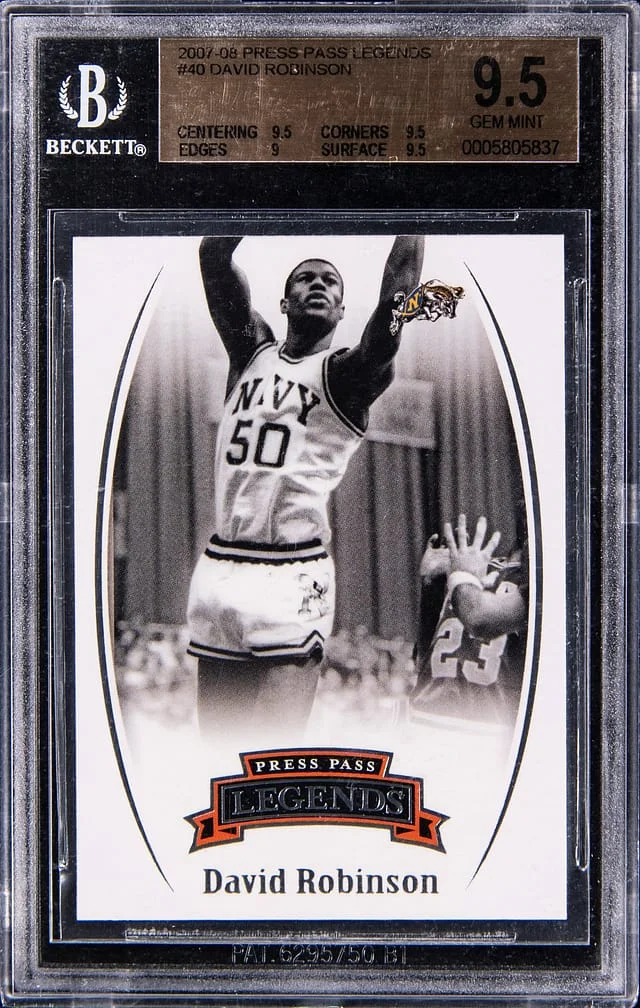 2007-08 Press Pass Legends David Robinson #40 card image