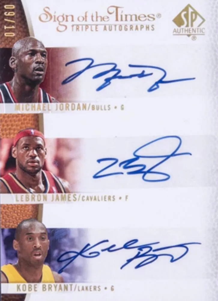 2007-08 SP Authentic Lebron James Sign of the Times Triple #ST-JJB card image