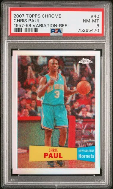 2007-08 Topps Chrome Chris Paul 1957-58 Variation Refractor #40 card image