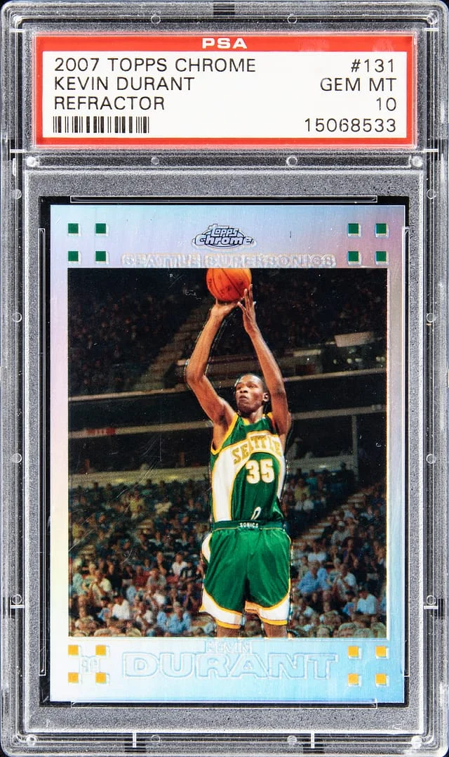 2007-08 Topps Chrome Kevin Durant Refractor #131 card image