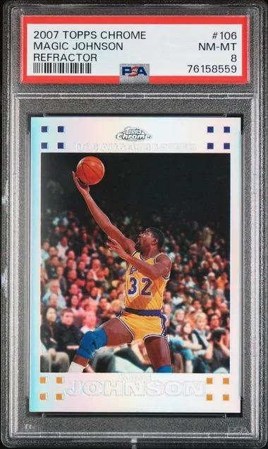 2007-08 Topps Chrome Magic Johnson Refractor #106 card image