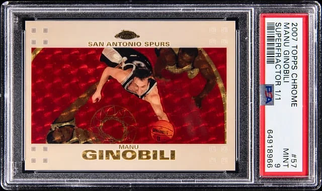 2007-08 Topps Chrome Manu Ginobili SuperFractor #57 card image