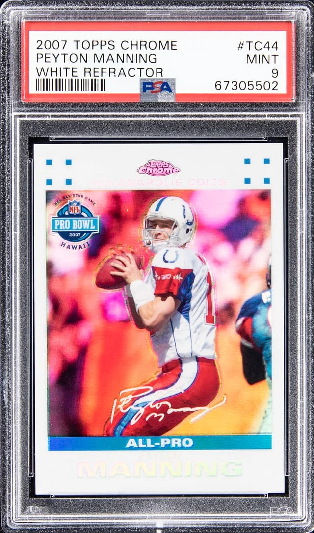 2007-08 Topps Chrome Peyton Manning White Refractor #TC44 card image