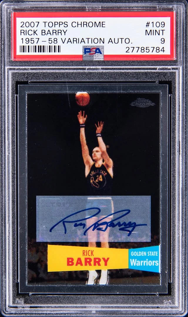 2007-08 Topps Chrome Rick Barry 1957-58 Variation Autograph #109 card image