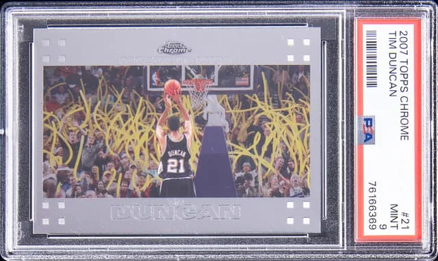2007-08 Topps Chrome Tim Duncan #21 card image